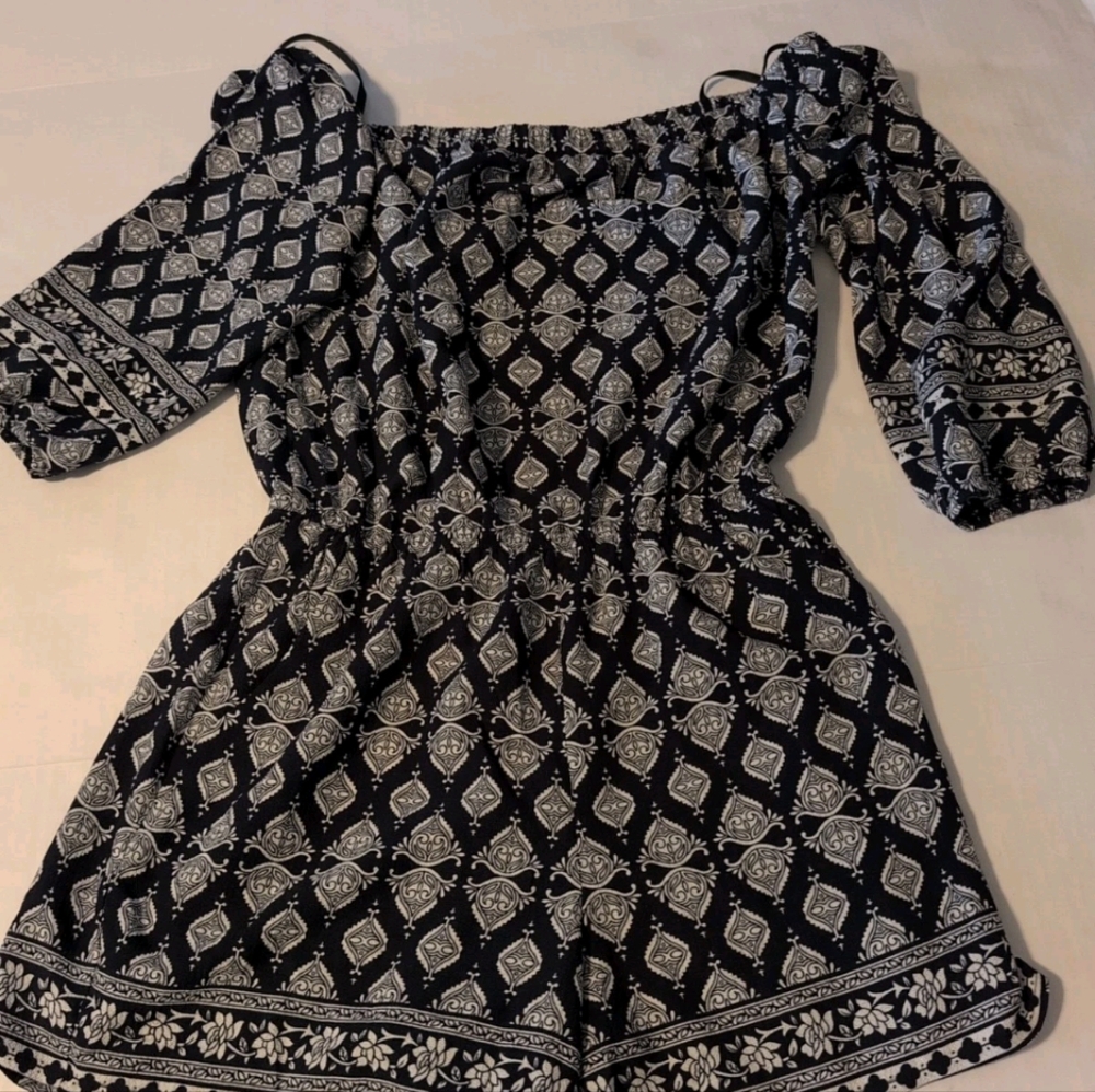 Rebecca B Off The Shoulder Culotte Dress Size 6